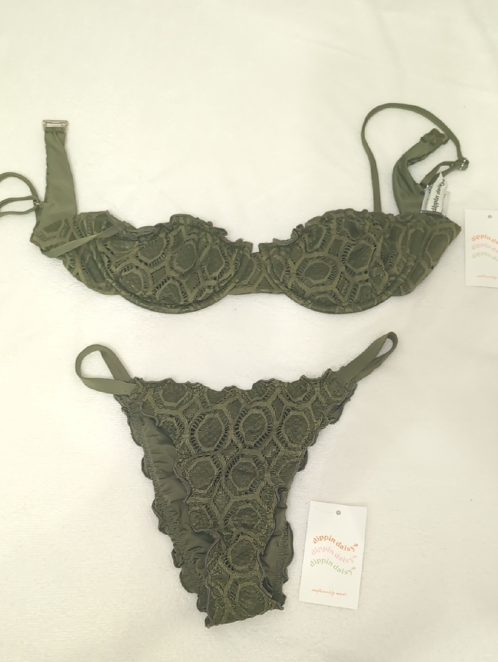 Dippin' Daisy's Olive Green Lace Bikini